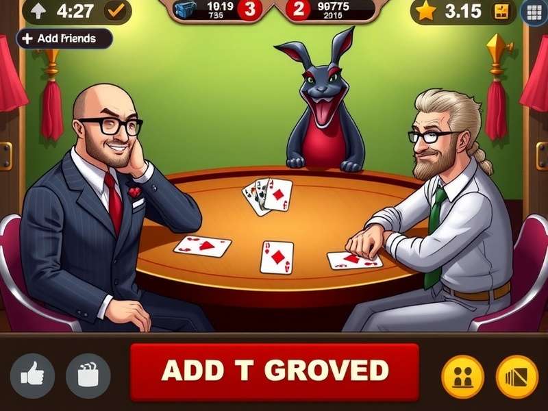 Zynga Poker friends interface showing how to add and connect with players