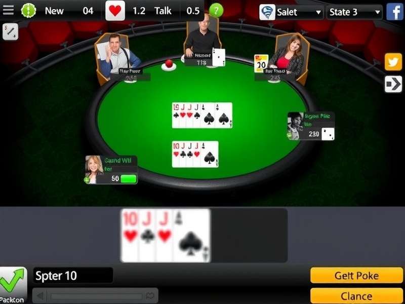 Zynga Poker player holding a massive pile of virtual chips on Facebook